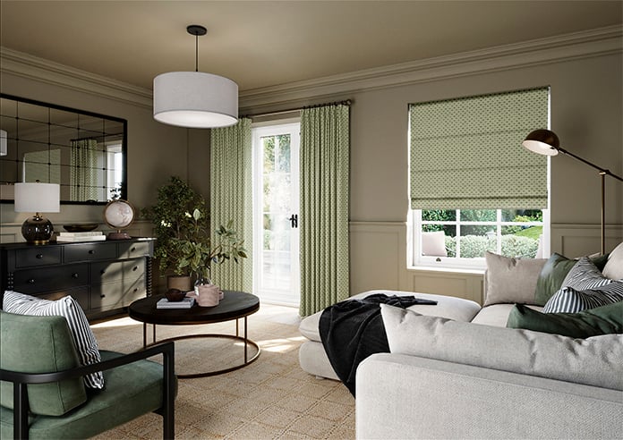 Land & Shore Dawn, Green - Roman Blind - Image 6